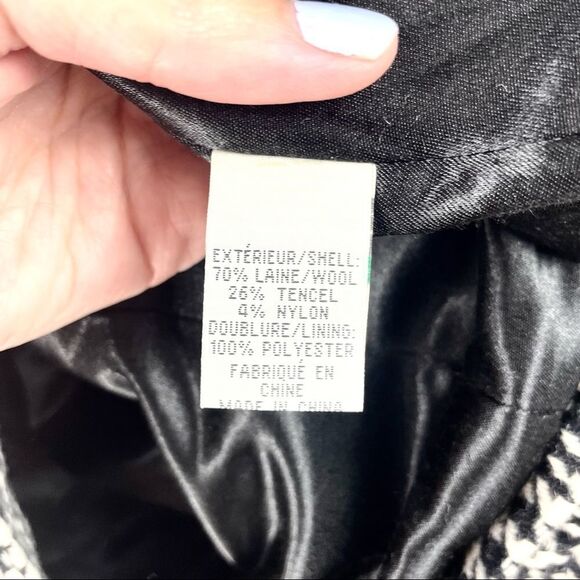 𝅺RW & Co Houndstooth Belted Wool Coat Size M - Picture 7 of 11